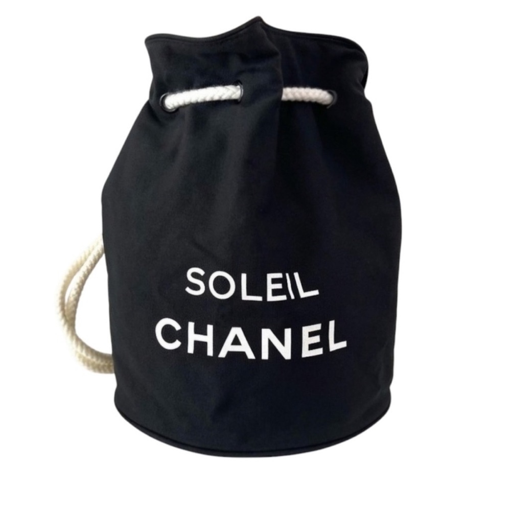 Authentic CHANEL Vintage Drawstring Bucket Pool Tote